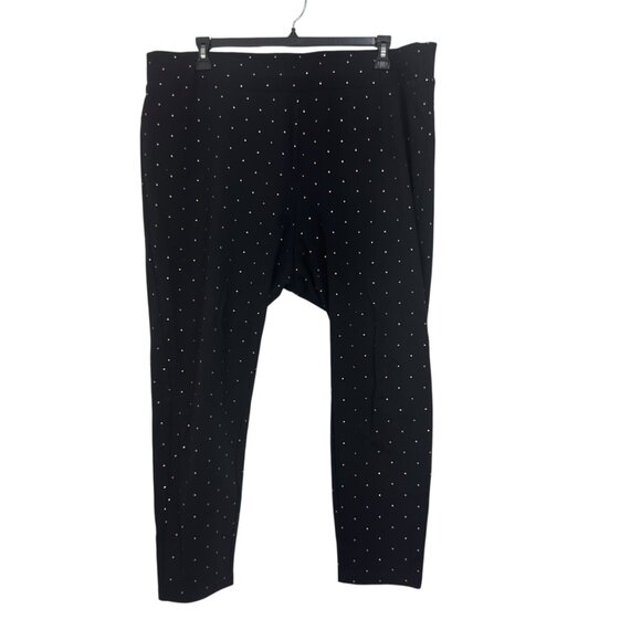 Philosophy Womens Polka Dot Pants SZ 3X Black/Metallic Dot Pattern - Picture 11 of 11